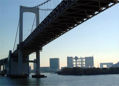 Odaiba in silhouette (Fuji FinePix A310)